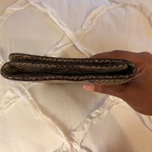 Michael Kors Gold Studded Snakeskin Leather Clutch - Picture 7 of 7